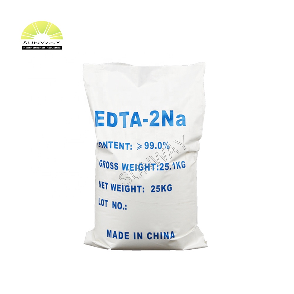 SUNWAY disodium edta solubilité 99% min edta 2 na/edta 2na qualité alimentaire de qualité industrielle à vendre CAS NO.15708-41-5